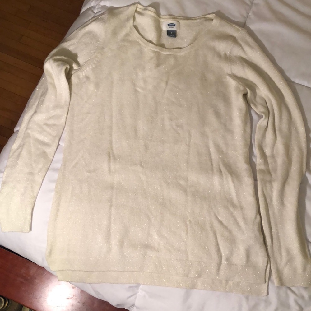 Old Navy Size Small Off White Sparkle Sweater